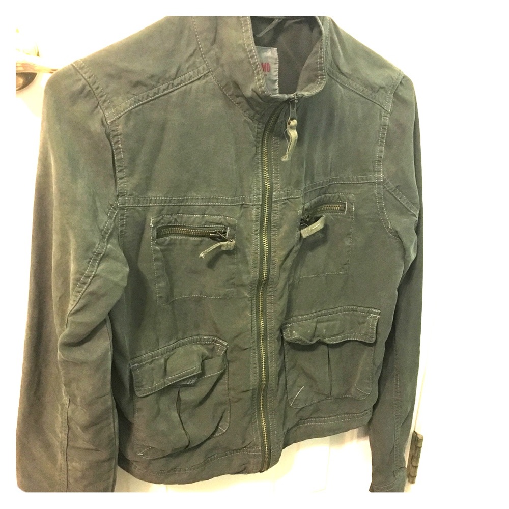 Mossimo zip-up army green jacket